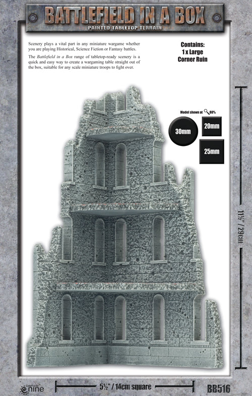 BATTLEFIELD IN A BOX: LARGE CORNER RUIN (BB516)