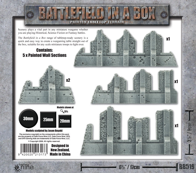 BATTLEFIELD IN A BOX: RUINED WALLS (BB519)