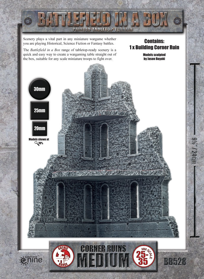 BATTLEFIELD IN A BOX: MEDIUM CORNER RUIN (BB528)