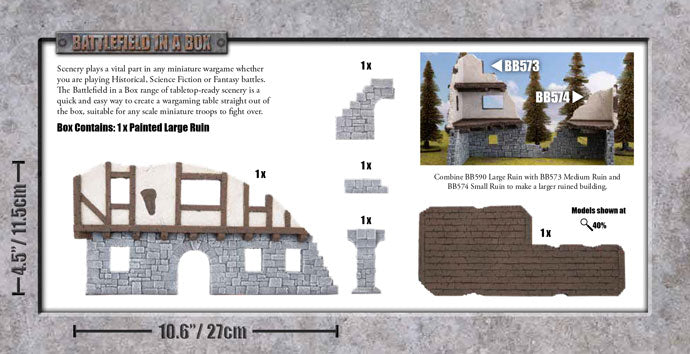 BATTLEFIELD IN A BOX: VILLAGE LARGE RUIN (BB590)