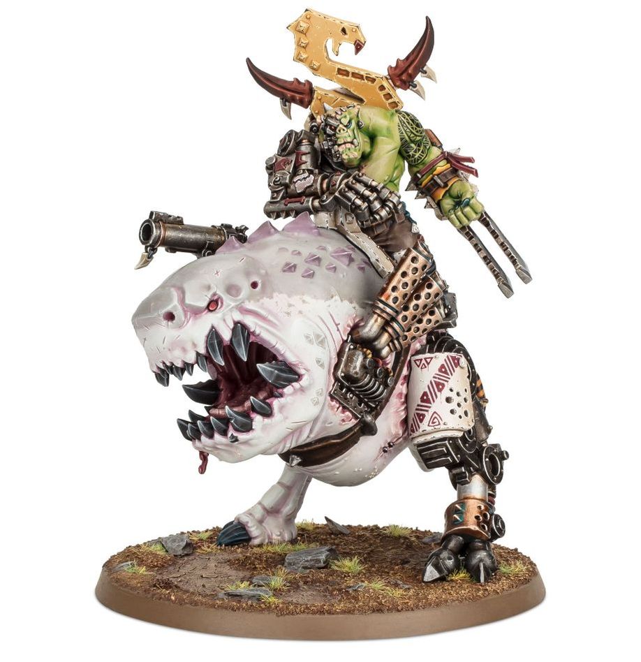 ORKS: MOZROG SKRAGBAD / BEAST BOSS ON SQUIGASAUR (40k)